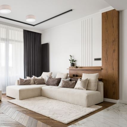 Plafón MONTE 1xE27/60W/230V diá. 35 cm beige