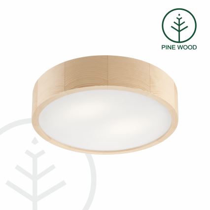 Plafón NATURAL 2xE27/60W/230V ø 37 cm pino