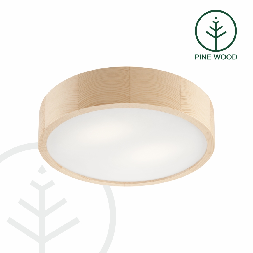 Plafón NATURAL 2xE27/60W/230V ø 37 cm pino