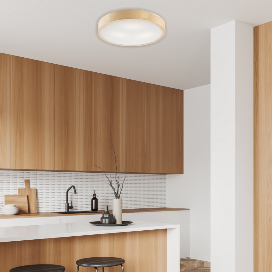 Plafón NATURAL 3xE27/60W/230V ø 47 cm pino