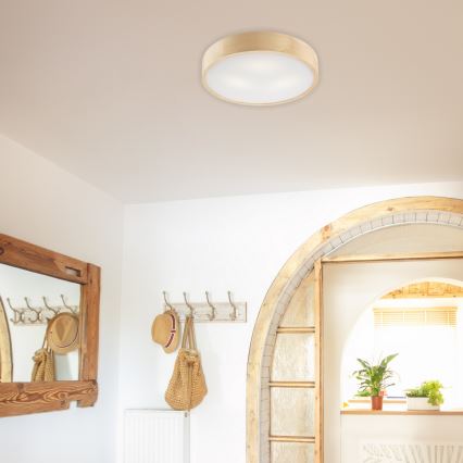 Plafón NATURAL 3xE27/60W/230V ø 47 cm pino