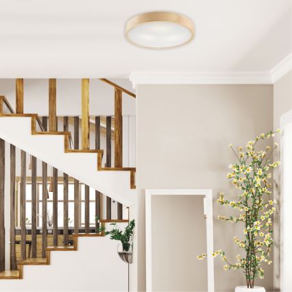 Plafón NATURAL 3xE27/60W/230V ø 47 cm pino