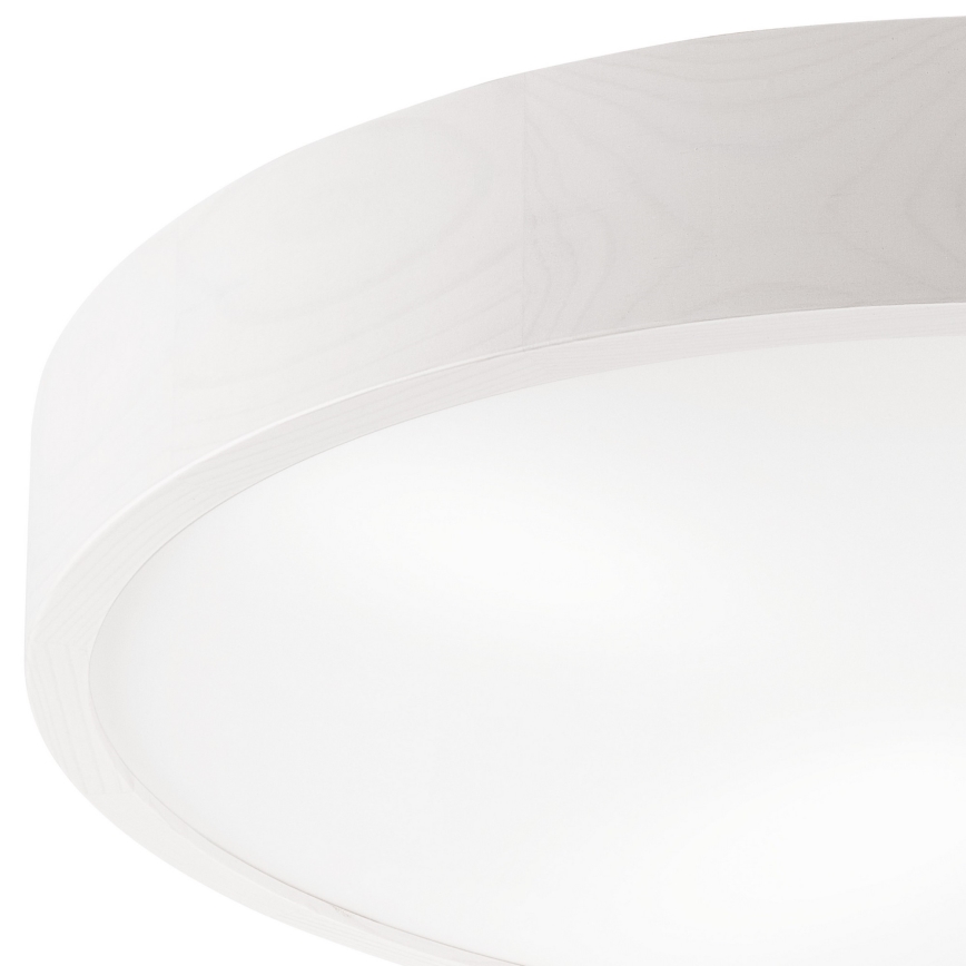 Plafón NATURAL 4xE27/60W/230V ø 57,5 cm blanco/pino