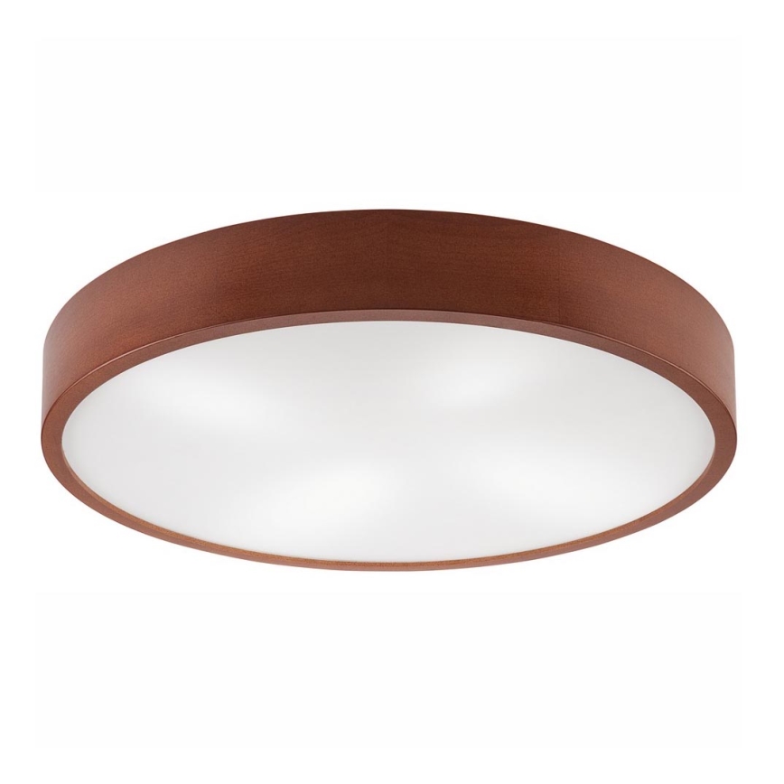 Plafón NATURAL 4xE27/60W/230V ø 57,5 cm pino/marrón