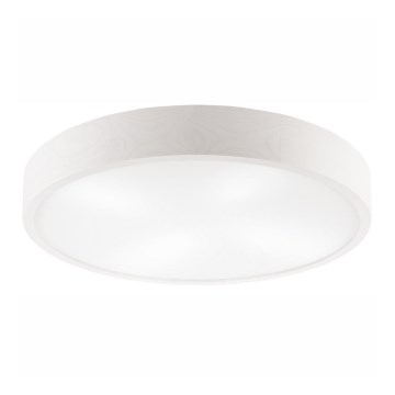 Plafón NATURAL 4xE27/60W/230V ø 57 cm blanco/pino