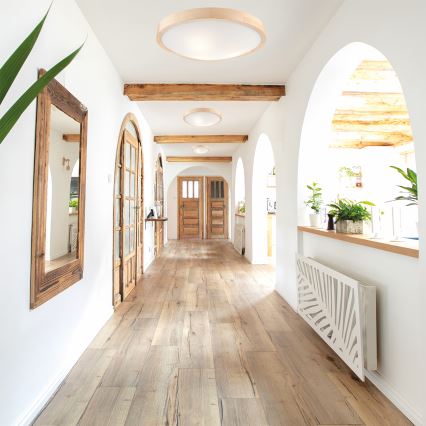 Plafón NATURAL SLIM 3xE27/60W/230V ø 47 cm pino
