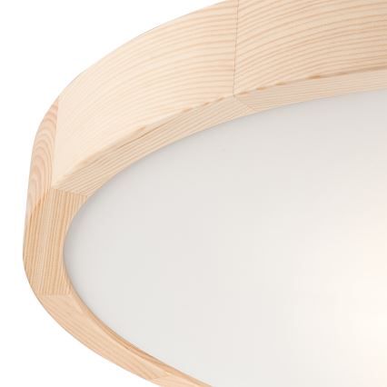 Plafón NATURAL SLIM 3xE27/60W/230V ø 47 cm pino