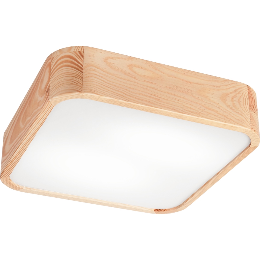 Plafón NATURAL SQUARE 2xE27/15W/230V 35x35 cm pino