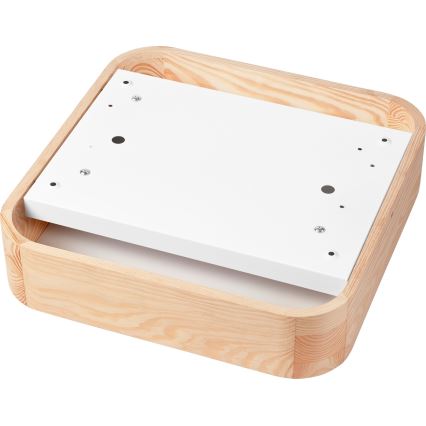 Plafón NATURAL SQUARE 2xE27/15W/230V 35x35 cm pino
