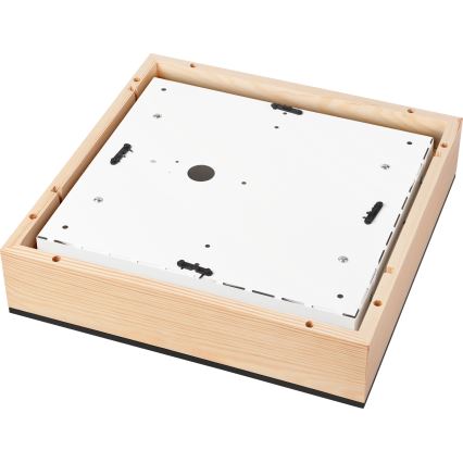 Plafón NATURAL SQUARE 4xE27/15W/230V 39x39 cm pino/negro