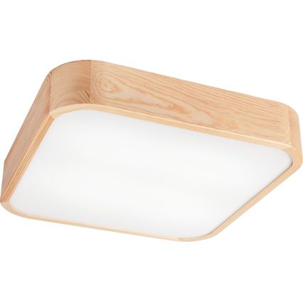 Plafón NATURAL SQUARE 4xE27/15W/230V 45x45 cm pino