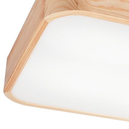 Plafón NATURAL SQUARE 4xE27/15W/230V 45x45 cm pino