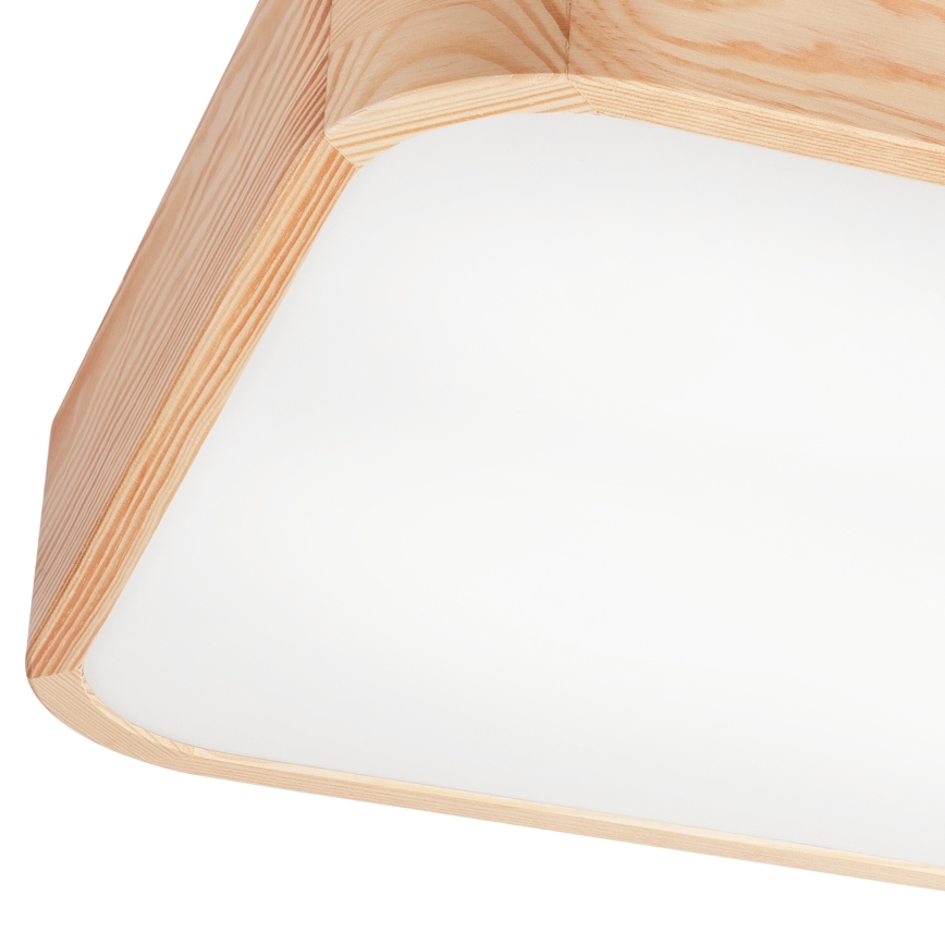 Plafón NATURAL SQUARE 4xE27/15W/230V 45x45 cm pino