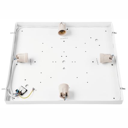 Plafón NATURAL SQUARE 4xE27/15W/230V 48x48 cm pino/blanco
