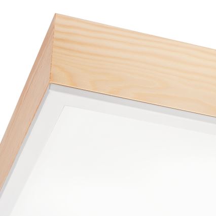 Plafón NATURAL SQUARE 4xE27/15W/230V 48x48 cm pino/blanco