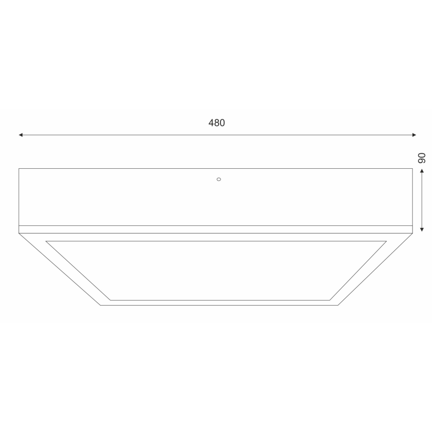 Plafón NATURAL SQUARE 4xE27/15W/230V 48x48 cm pino/blanco