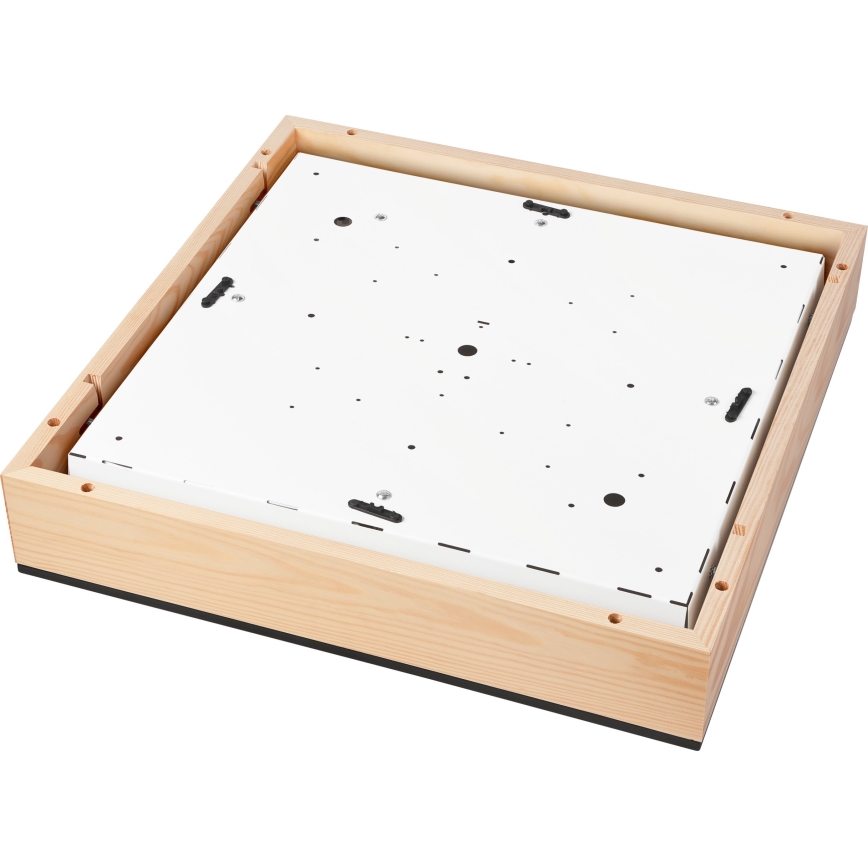 Plafón NATURAL SQUARE 4xE27/15W/230V 48x48 cm pino/negro