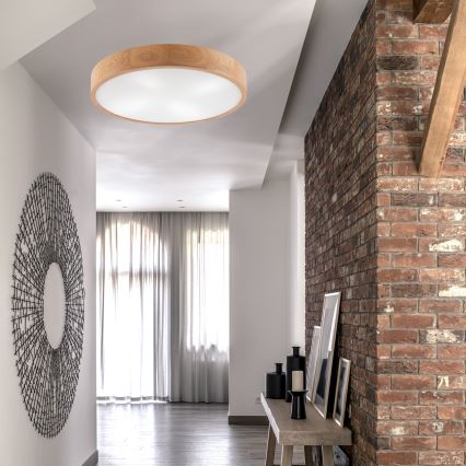 Plafón OAK 4xE27/60W/230V ø 57,5 cm roble