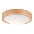 Plafón OAK SLIM 1xE27/60W/230V roble ø 27 cm