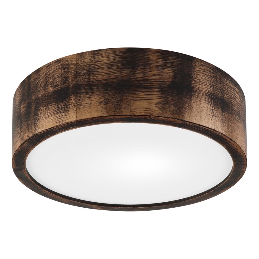 Plafón OAK SMOKY 1xE27/15W/230V ø 27,5 cm roble/marón oscuro
