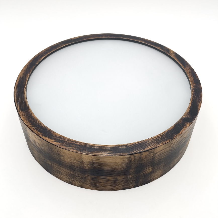 Plafón OAK SMOKY 1xE27/15W/230V ø 27,5 cm roble/marón oscuro