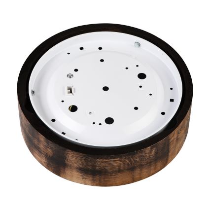Plafón OAK SMOKY 1xE27/15W/230V ø 27,5 cm roble/marón oscuro