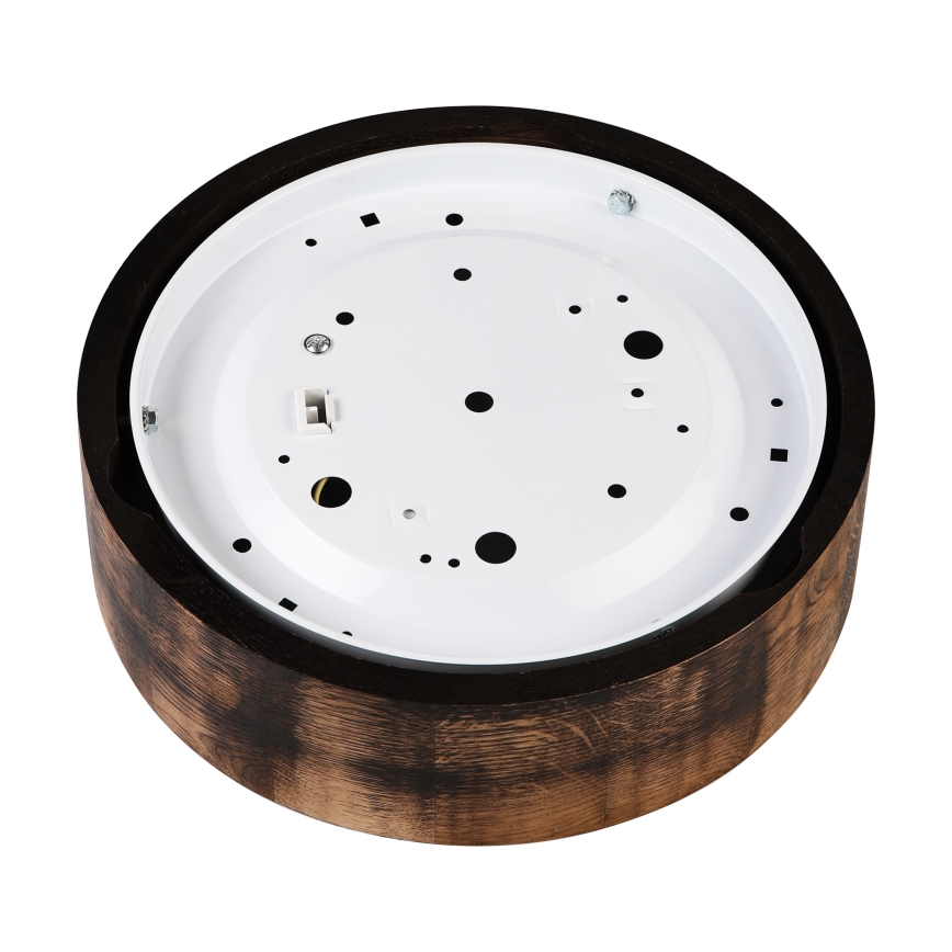 Plafón OAK SMOKY 1xE27/15W/230V ø 27,5 cm roble/marón oscuro
