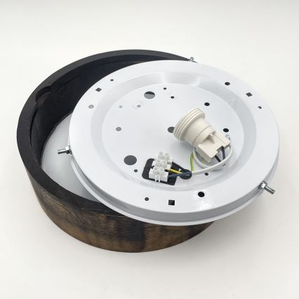 Plafón OAK SMOKY 1xE27/15W/230V ø 27,5 cm roble/marón oscuro