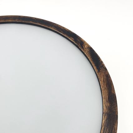 Plafón OAK SMOKY 1xE27/15W/230V ø 27,5 cm roble/marón oscuro