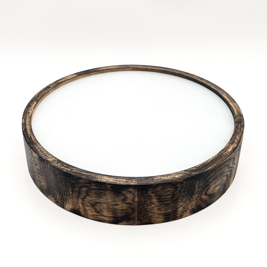 Plafón OAK SMOKY 2xE27/15W/230V ø 37,5 cm roble/marón oscuro