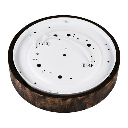 Plafón OAK SMOKY 2xE27/15W/230V ø 37,5 cm roble/marón oscuro