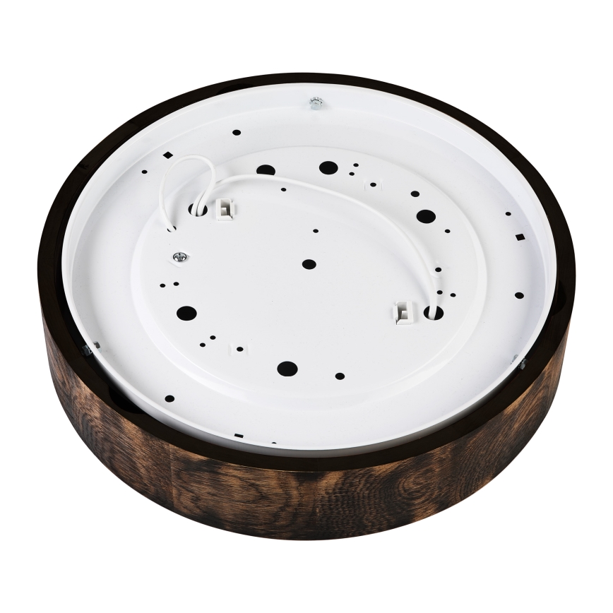 Plafón OAK SMOKY 2xE27/15W/230V ø 37,5 cm roble/marón oscuro
