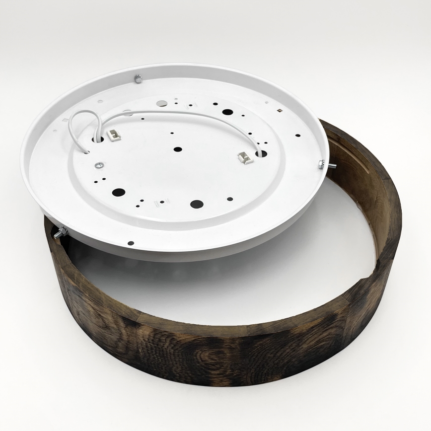 Plafón OAK SMOKY 2xE27/15W/230V ø 37,5 cm roble/marón oscuro