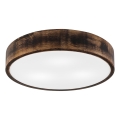 Plafón OAK SMOKY 3xE27/15W/230V ø 47,5 cm roble/marón oscuro