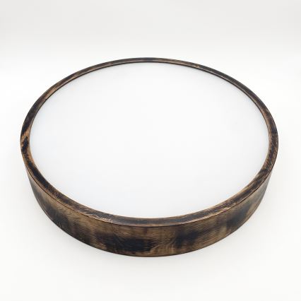 Plafón OAK SMOKY 3xE27/15W/230V ø 47,5 cm roble/marón oscuro
