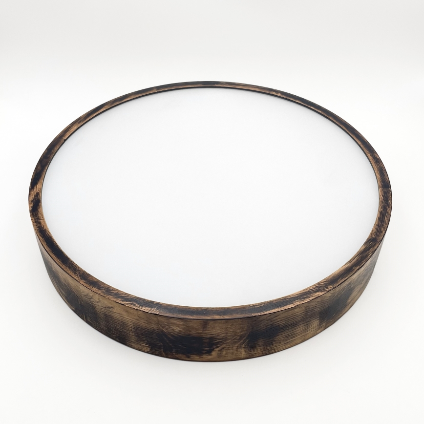 Plafón OAK SMOKY 3xE27/15W/230V ø 47,5 cm roble/marón oscuro