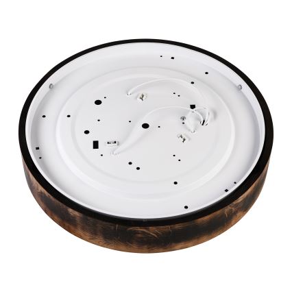 Plafón OAK SMOKY 3xE27/15W/230V ø 47,5 cm roble/marón oscuro