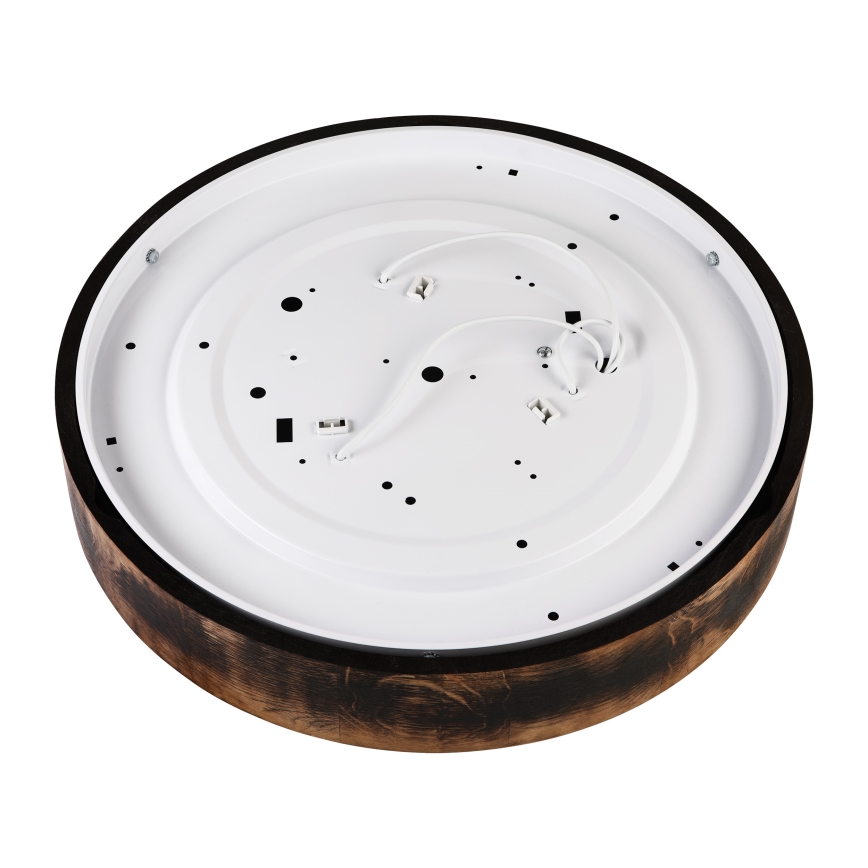 Plafón OAK SMOKY 3xE27/15W/230V ø 47,5 cm roble/marón oscuro
