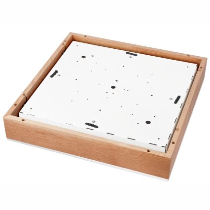 Plafón OAK SQUARE 4xE27/15W/230V 48x48 cm roble/blanco