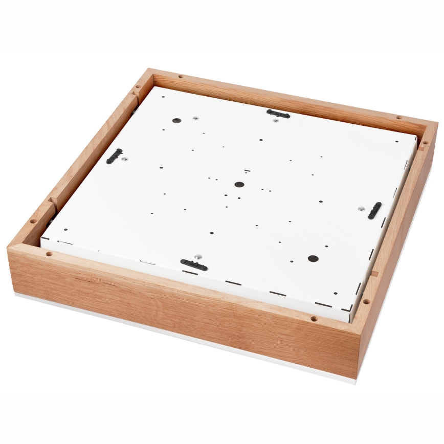 Plafón OAK SQUARE 4xE27/15W/230V 48x48 cm roble/blanco