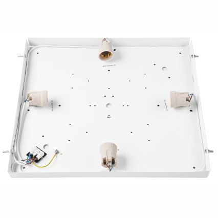 Plafón OAK SQUARE 4xE27/15W/230V 48x48 cm roble/blanco