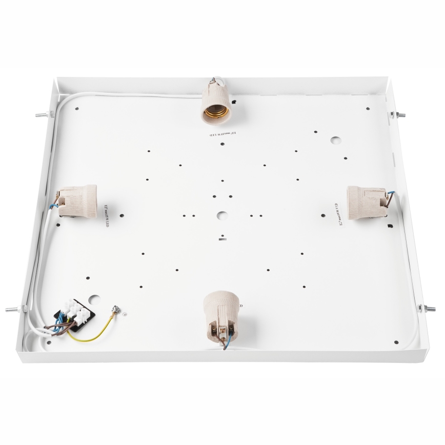 Plafón OAK SQUARE 4xE27/15W/230V 48x48 cm roble/blanco