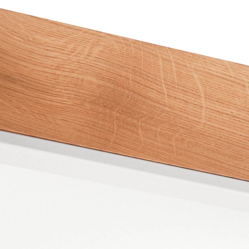 Plafón OAK SQUARE 4xE27/15W/230V 48x48 cm roble/blanco