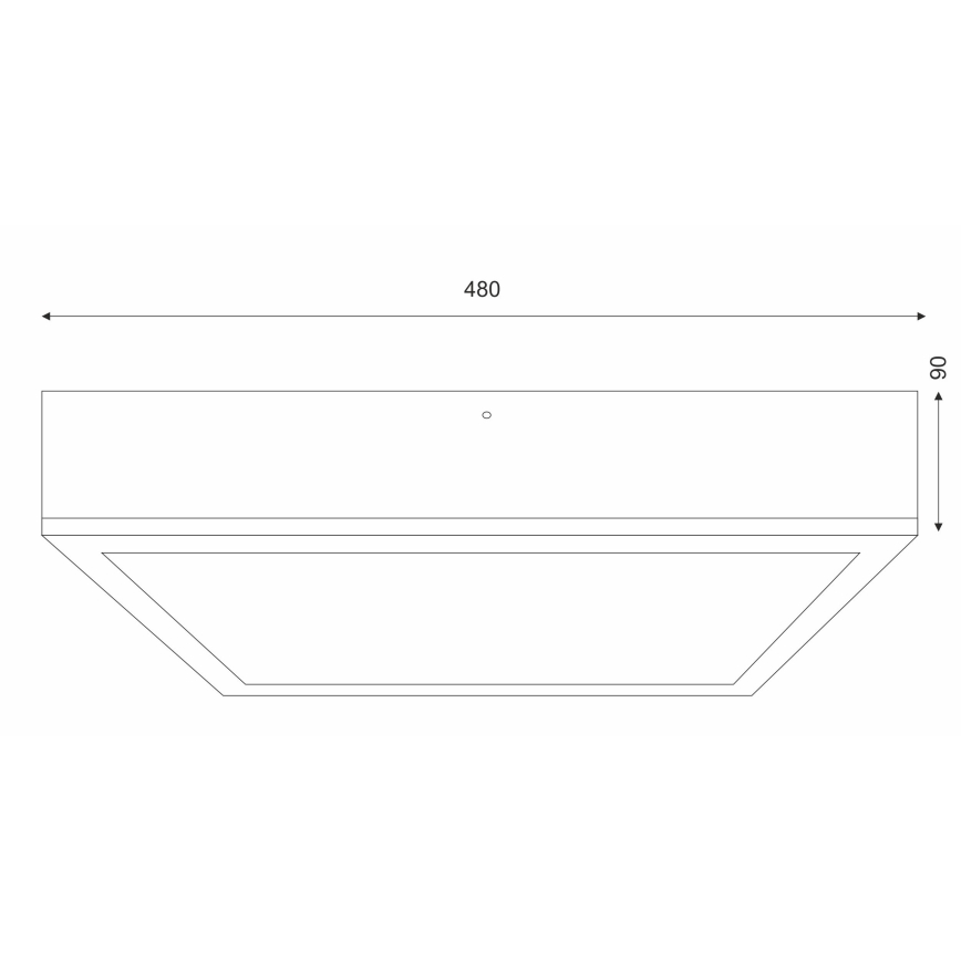 Plafón OAK SQUARE 4xE27/15W/230V 48x48 cm roble/blanco