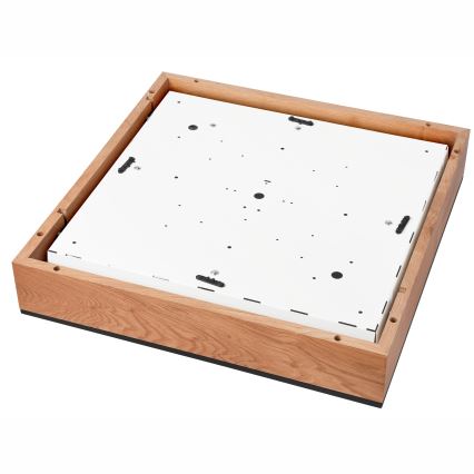 Plafón OAK SQUARE 4xE27/15W/230V 48x48 cm roble/negro