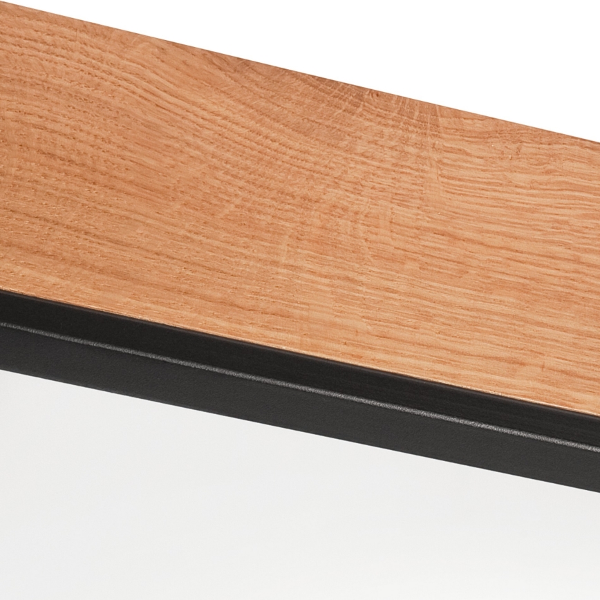 Plafón OAK SQUARE 4xE27/15W/230V 48x48 cm roble/negro