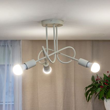 Plafón OXFORD 3xE27/15W/230V color crema