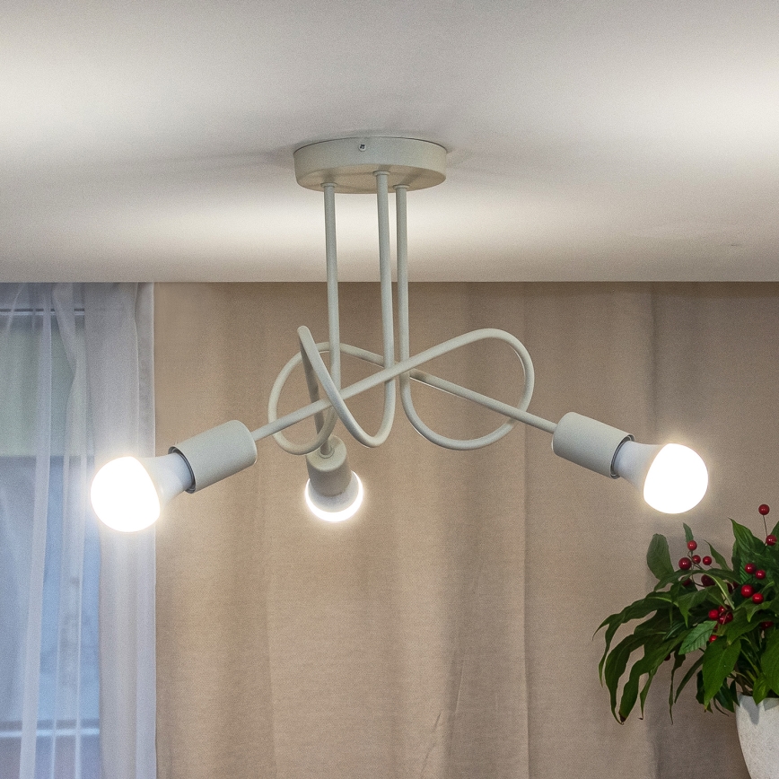 Plafón OXFORD 3xE27/15W/230V color crema