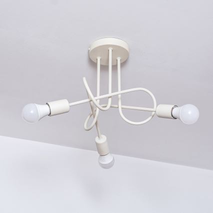 Plafón OXFORD 3xE27/15W/230V color crema