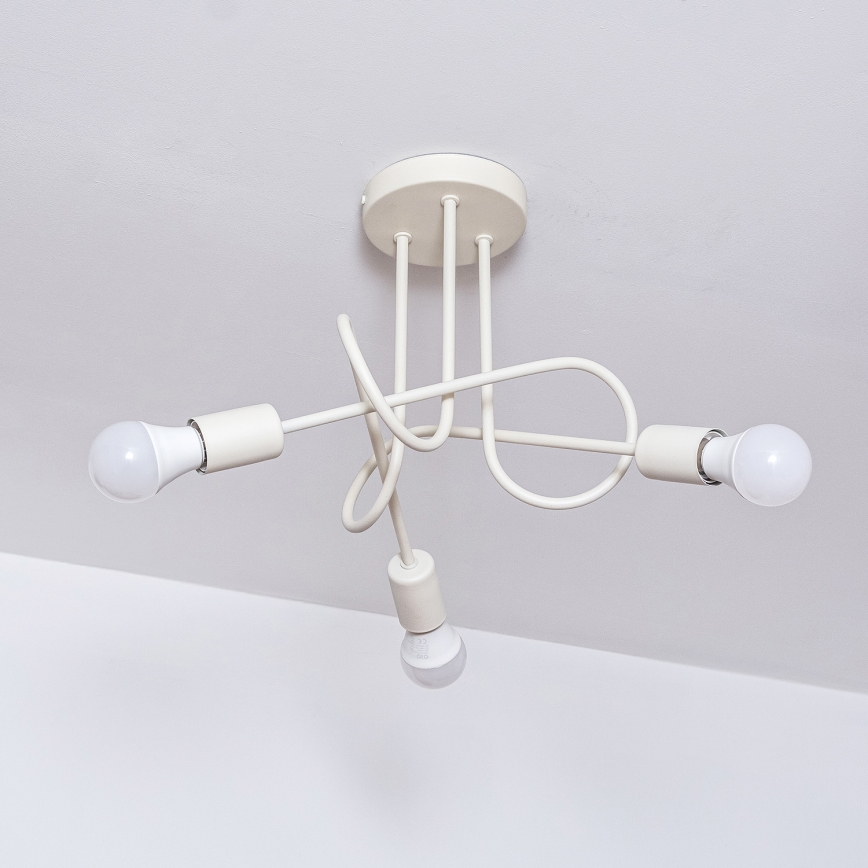 Plafón OXFORD 3xE27/15W/230V color crema